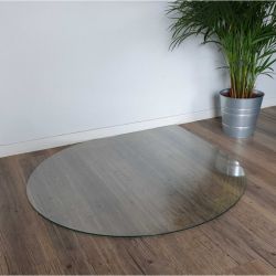 Plaque de sol verre clair goutte d'eau 1000 x 1000 mm, rayon 500 mm (réf 111591040)