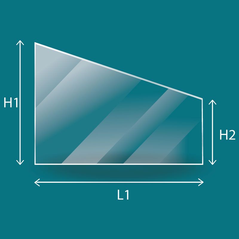 Deville CHAMBORD (right-hand door) Glass - Right-angled trapezoid Deville CHAMBORD (right-hand door) Glass - Right-angled trapezoid
