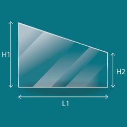 Vitre Trapèze - Deville 7836 - Insert Bois 11 KW (porte droite)