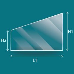 Vitre Trapèze - Deville 7836 - Insert Bois 11 KW (porte droite)