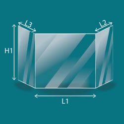 Vitre Prismatique - Olsberg Vitre prismatique - Dim. (60+335+60) x 495 mm