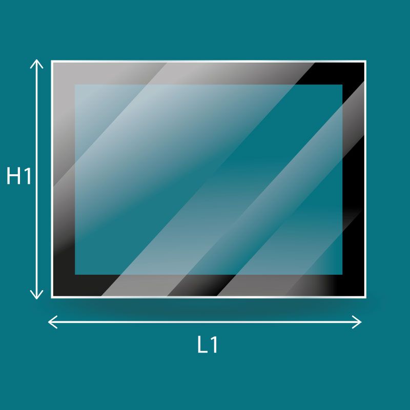 Vitre Rectangle sérigraphiée - Edilkamin LUCE 62