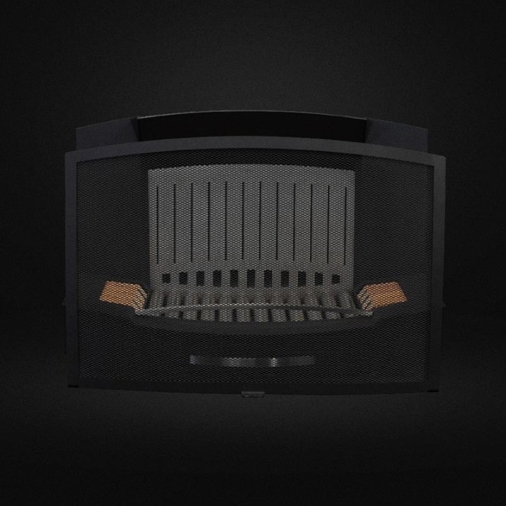 Protective Fire Screen for Open Hearth Fireplace Insert