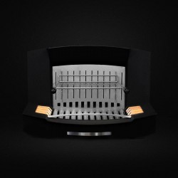 Grille de barbecue pour insert cheminée foyer ouvert - Inox