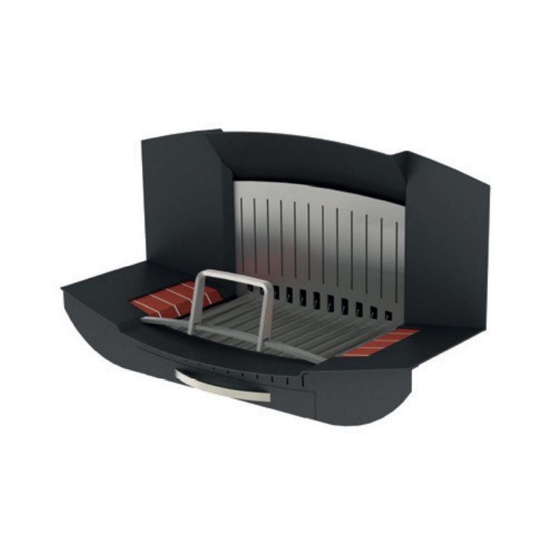 Firewood holder for open fireplace