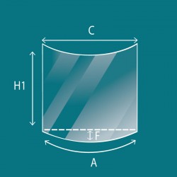 Norflam ARC - Rundglas/ in sich gebogenes Glas
