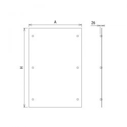 Protection Murale Verre 800X1200 Et Entretoises - Ref DN-027.PMV1