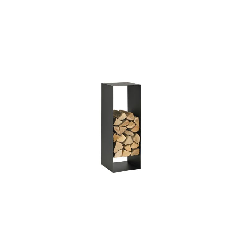 Rangement Bois Newton Noir Givre 