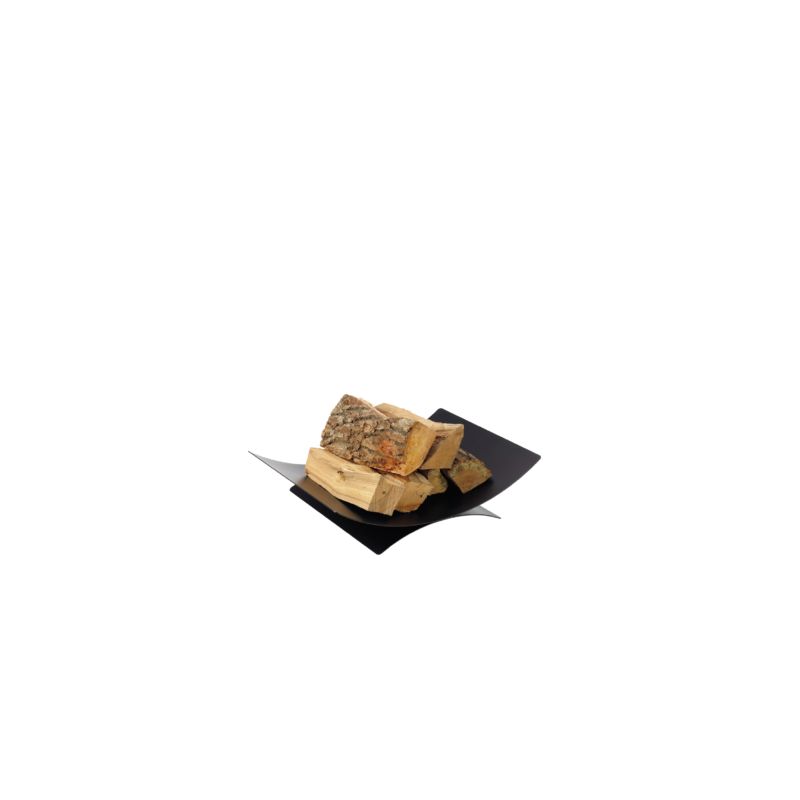 Rangement Bois Epur Noir Forme Galbee