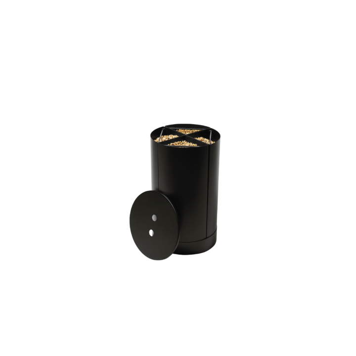 Fractio black pellet storage for fireplaces and wood stoves - Capska