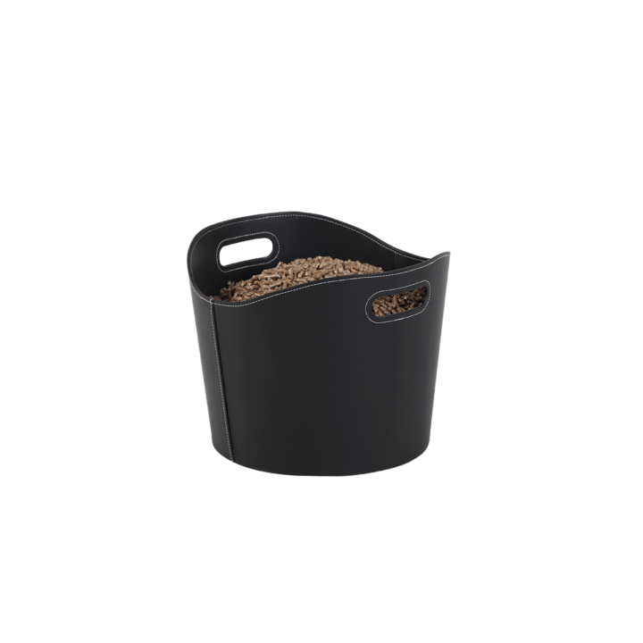 Almacenamiento de pellets de color negro gamma para chimeneas y estufas de leña - Capska