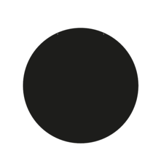 Plaque de sol Ronde Ø 1000 mm Acier Noir pour Cheminée - Capska