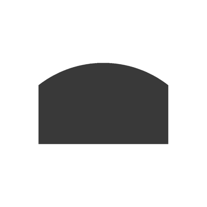 Rounded Floor Plate 80x50cm Dixneuf | Wood Stove Protection