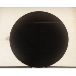 Placca pavimento in vetro rotonda laccata nera Ø1000mm