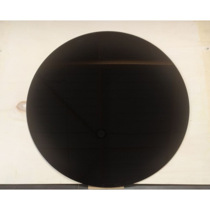 Placca pavimento vetro nero laccato rotonda 1000mm