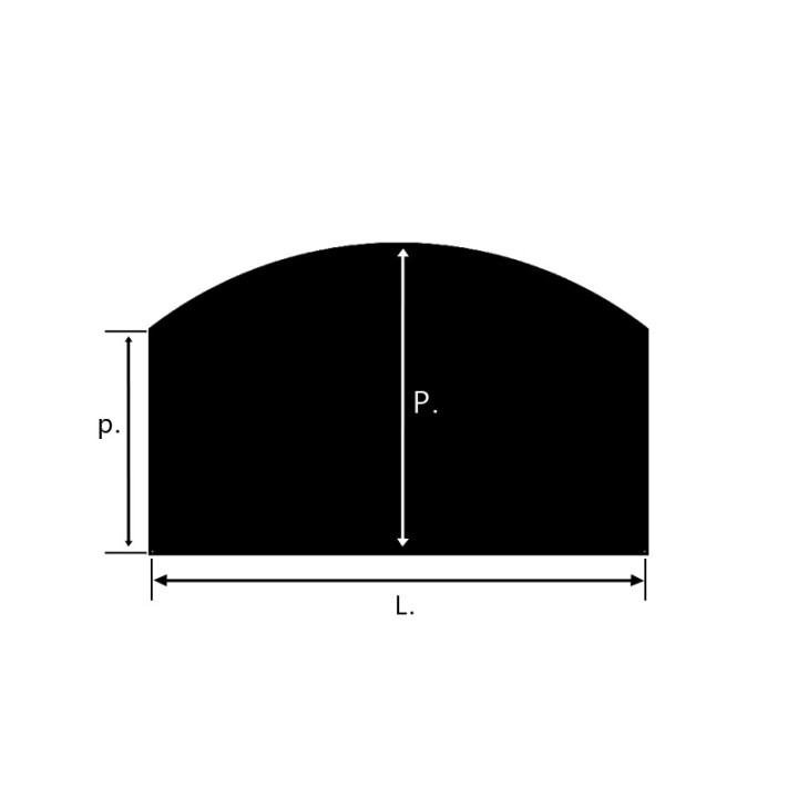 Rounded Floor Plate 80x50cm Dixneuf | Wood Stove Protection