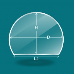vitre sur mesure rond coupé