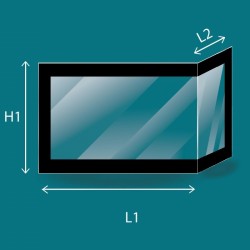 Edilkamin SIDE 2 - Gefalteten Glas mit Siebdruck