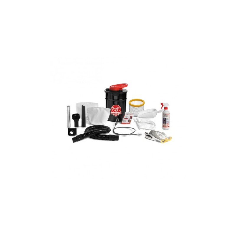 Kit nettoyage poele insert - aspirateur, filtres, kit ramonage, détergent et éponge - Cleaning kit