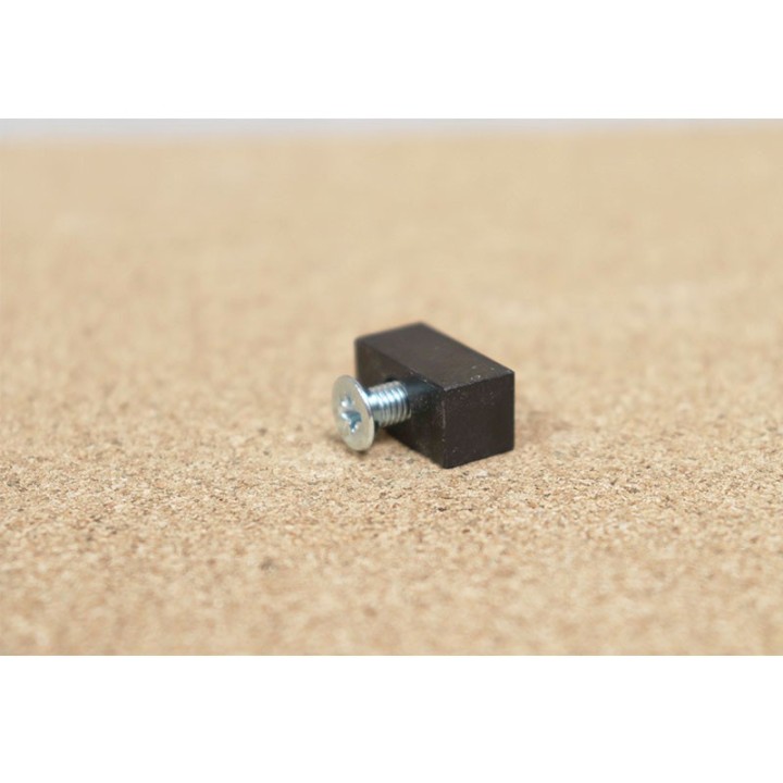 Clam de vitre foyer - 20 x 10 x 10 mm (vendu à l'unité avec une vis) - Capska