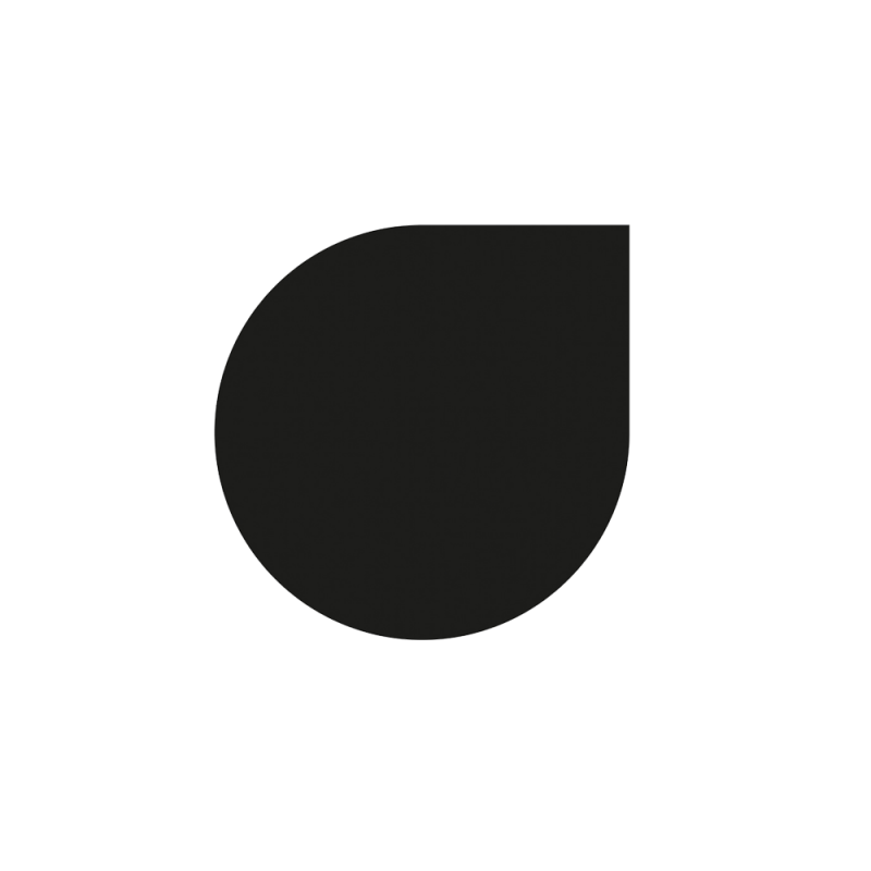 Black Lacquered Water Drop Glass Floor Plate - Diam 1000 mm - Tempered Glass