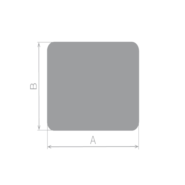 Plaque de sol verre angles arrondis 100x100 - Capska