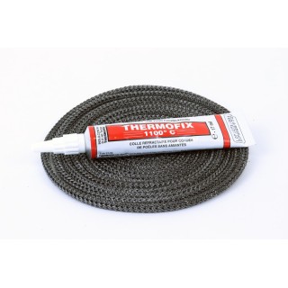 Guarnizione Rotonda Intrecciata ø 4 mm x 2,5 m + colla - Capska