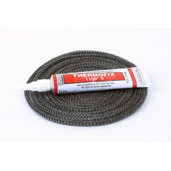 Junta Redonda Trenzada ø 4 mm x 2,5 m + pegamento