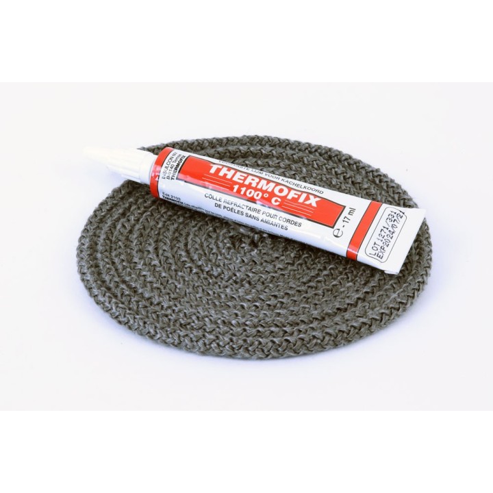 Junta Redonda Trenzada ø 5 mm x 2,5 m + pegamento - Capska