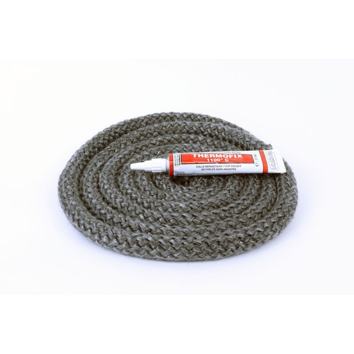 Junta Redonda Trenzada ø 15 mm x 2,5 m + pegamento - Capska