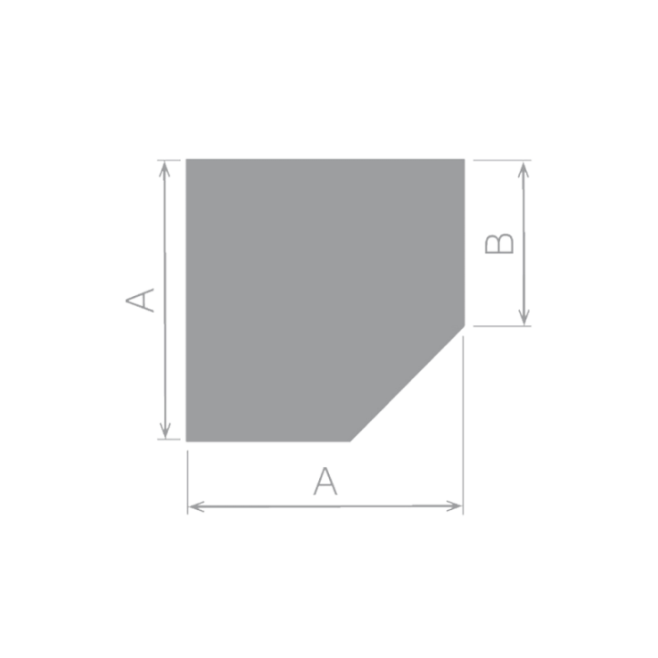 Piastra Vetro Pentagono 110x110 cm per stufe ad Angolo - Capska