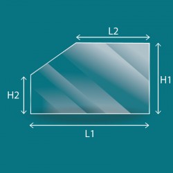 Invicta CHTI POELE Glass - 1 cut corner glass for wood...