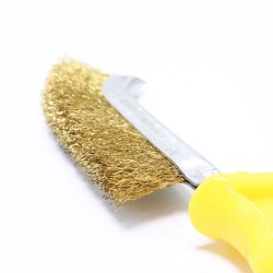 Brass Wire Brush with Short Handle