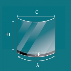 Techfire UNI 1068 - Cristal Curvado Serigrafiado