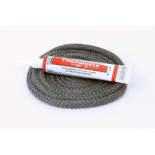 Round Braided Gasket ø 7 mm x 2,5 m + glue - Capska