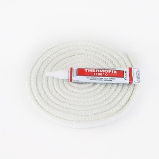 Round Braided Gasket (white) ø 7 mm x 2,5 m + glue - Capska