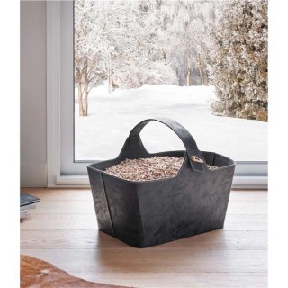 Paperera d'emmagatzematge de fusta Yotta gris antracita - Capska