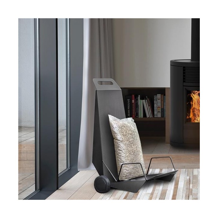 Chariot Carry Rangement à bois - Capska