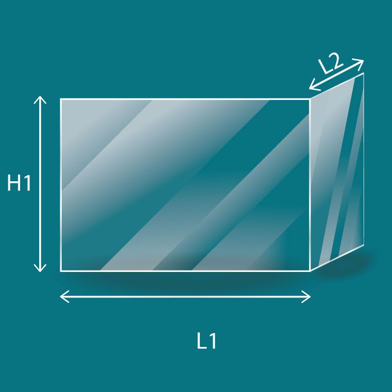 JUSTUS 249 x (140 + 120) - Gefaltetes Glas