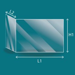 DIMPLEX 300 x (800 + 450) - Gefaltetes Glas