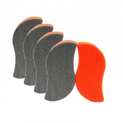 Set di 5 spugne anti-suie per pulizia vetro stufe e inserti