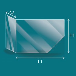 Austroflamm WEGA Glass - Folded glass panel for wood...