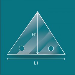 Cristal perforado triangular
