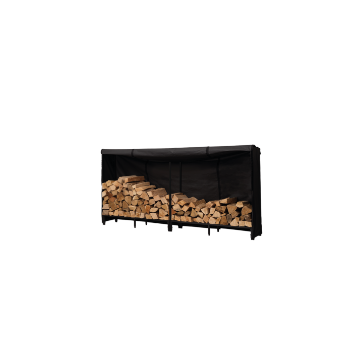 Stoker Outdoor Log Rack Black Steel Wood Storage - Capska