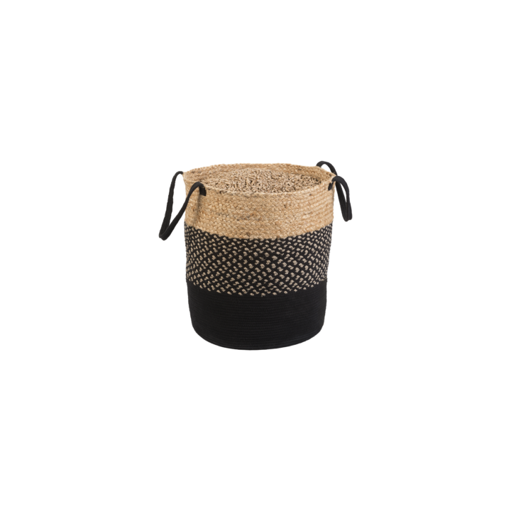 Corbeille à Bois Niamey en Jute naturel et Coton Recyclé - Capska