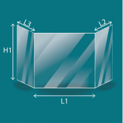 Dovre PHENIX Glass - Prismatic glass panel for fireplace...