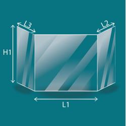 Schmid PANO Glas - Prismatisch Kaminglas für Kaminofen