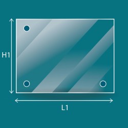 Gerco DIAMANT Version 1 - Flat rectangular panel with holes