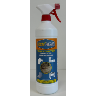 Spray nettoyant pierre 1 litre - Nettoyeur de pierres, briques et plaques d'âtres