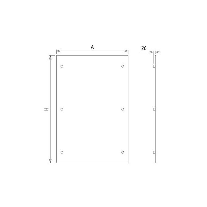 Set di 2 protezioni in vetro per pareti 800X1200 Protezione per pareti - Capska